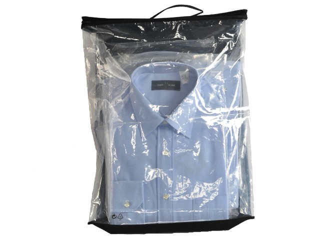 Housse pour chemises SHIRT — housse à vêtements en Vinyl, 45cm x 36cm x10cm, personnalisable aux couleurs de votre marque