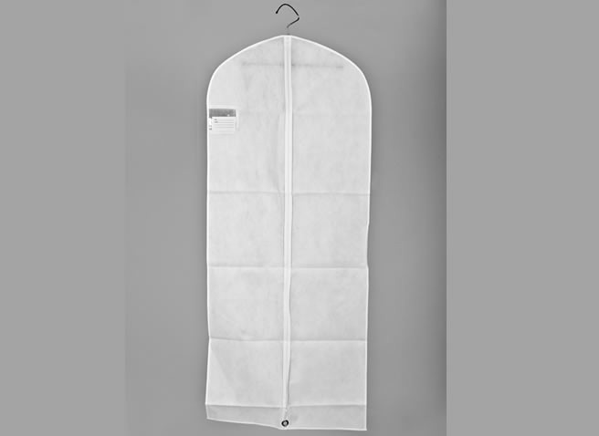Housse pour robe de soirée MEL 60/9 — housse à vêtements en Polypropylène / Non tissé, 152 cm x 63 cm, personnalisable aux couleurs de votre marque